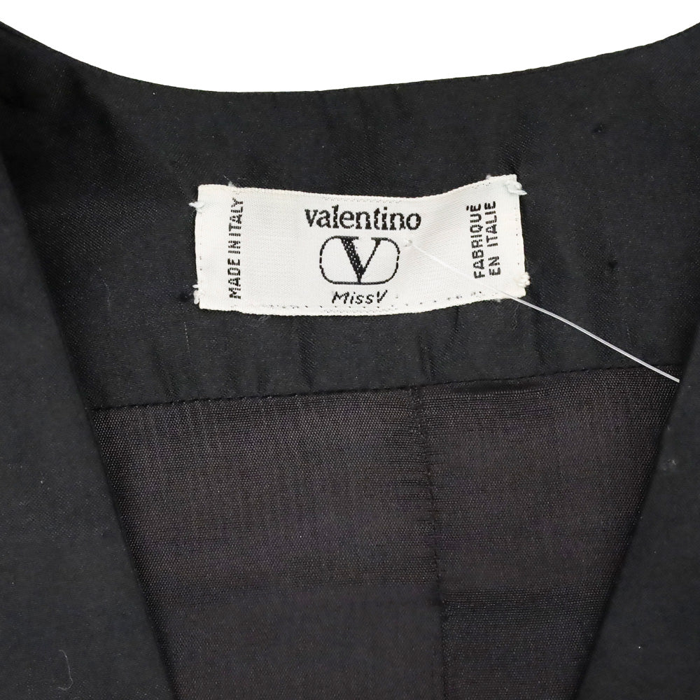 Valentino Garavani Miss V Black Puff Sleeve Bolero Jacket
