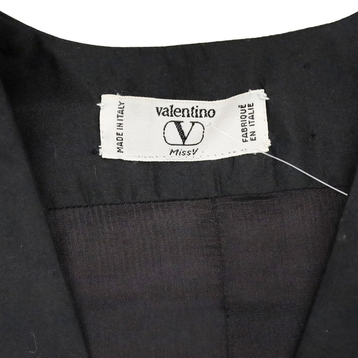 Valentino Garavani Miss V Black Puff Sleeve Bolero Jacket