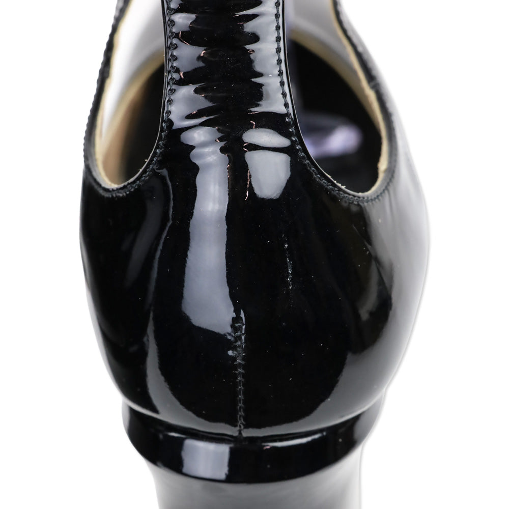 Valentino Garavani Tan-Go 60 Black Patent Leather Pumps