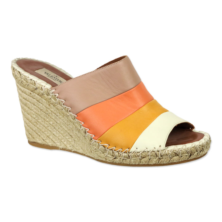 Valentino Garavani 'Stripes 1975' Wedge Espadrille Sandal