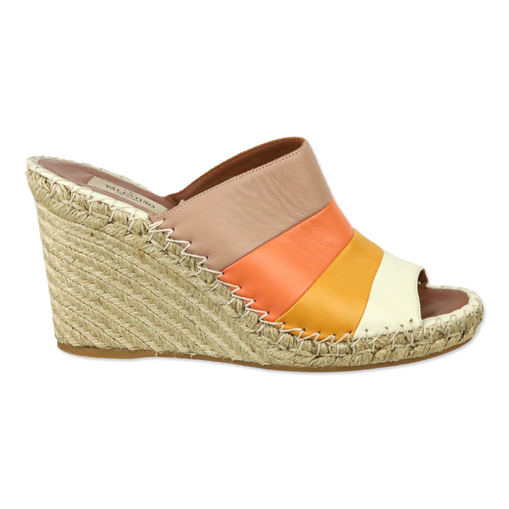 Valentino Garavani 'Stripes 1975' Wedge Espadrille Sandal