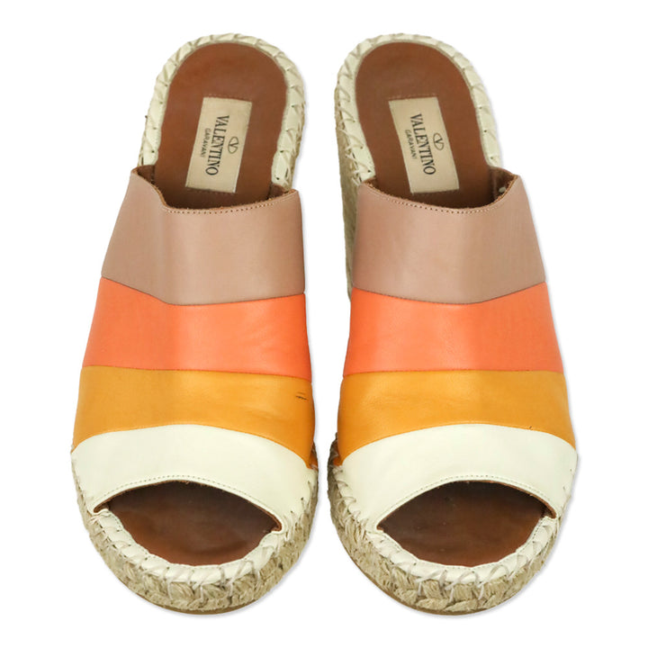 Valentino Garavani 'Stripes 1975' Wedge Espadrille Sandal