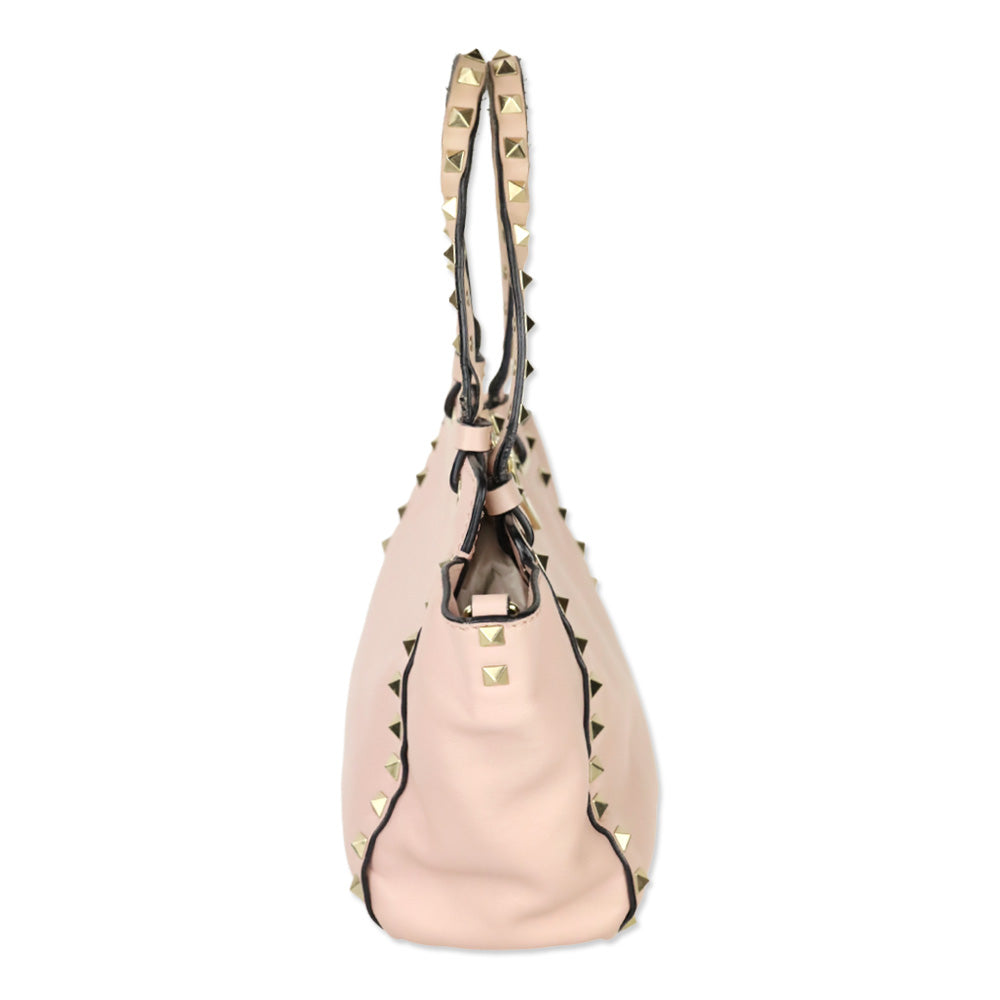 Valentino Pale Pink Calfskin Mini Rockstud Tote