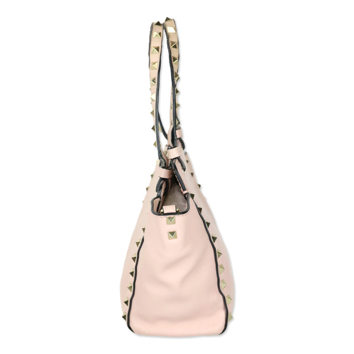 Valentino Pale Pink Calfskin Mini Rockstud Tote
