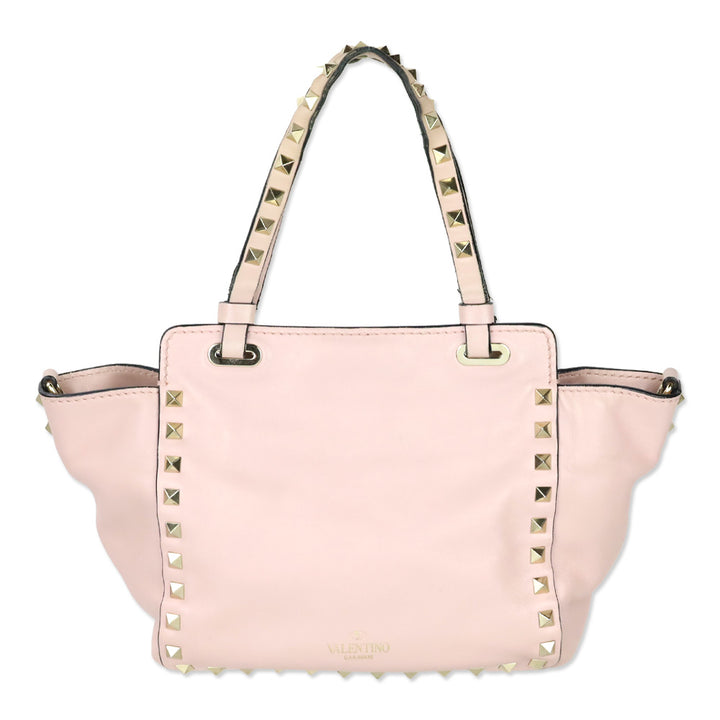 Valentino Pale Pink Calfskin Mini Rockstud Tote