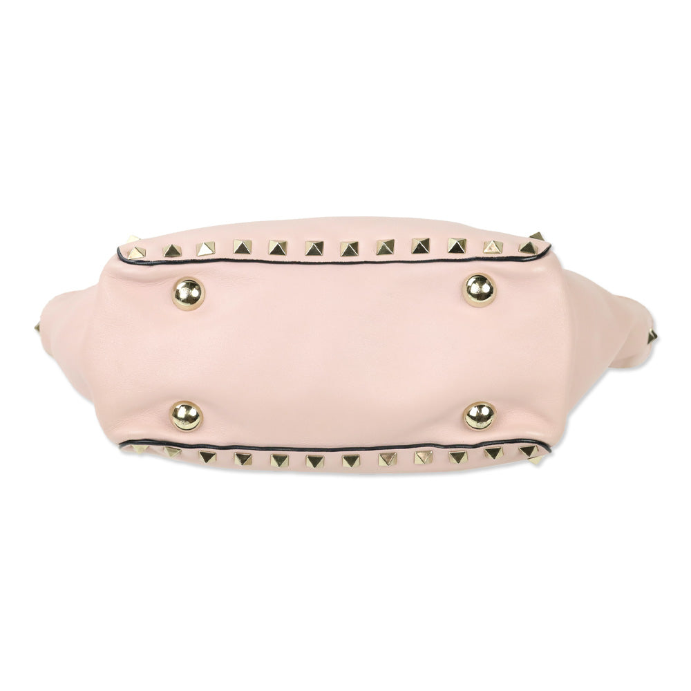 Valentino Pale Pink Calfskin Mini Rockstud Tote