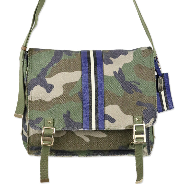 Valentino Garavani Spring 2017 Menswear Camo Canvas Messenger Bag