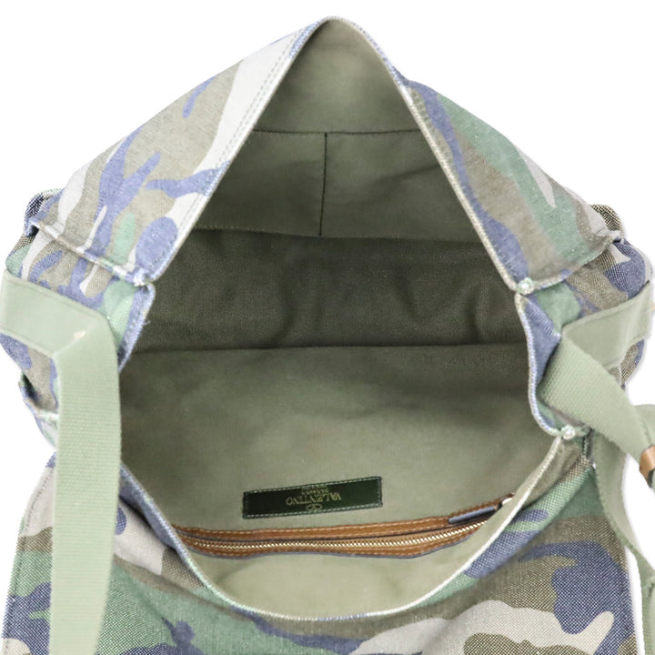 Valentino Garavani Spring 2017 Menswear Camo Canvas Messenger Bag