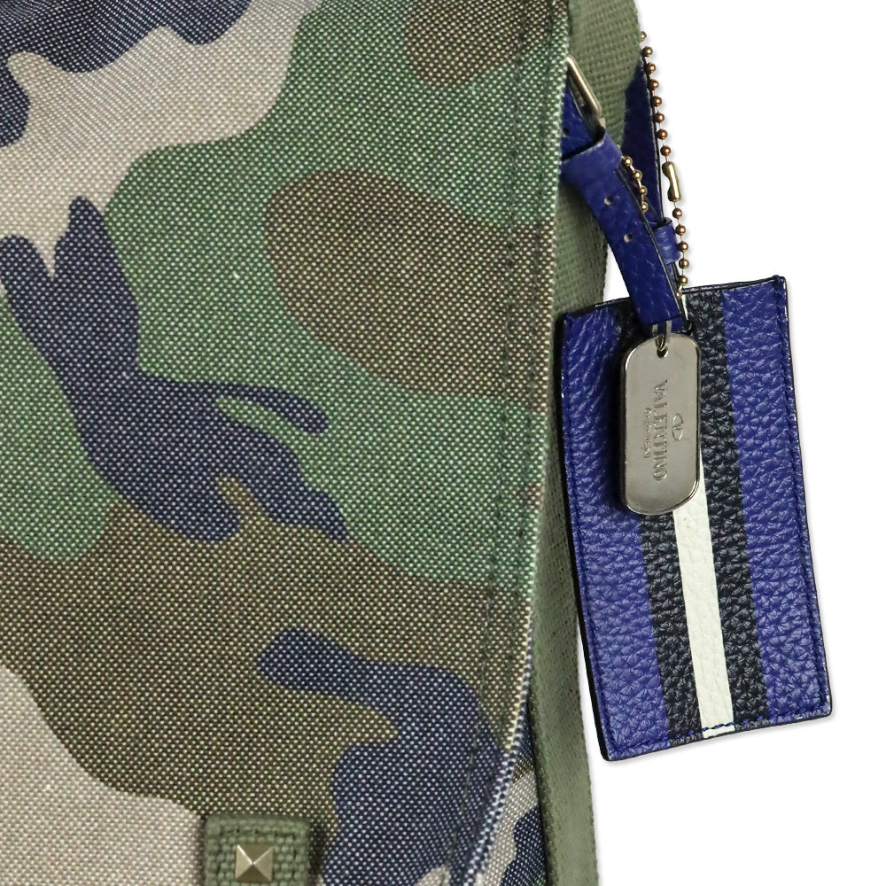 Valentino Garavani Spring 2017 Menswear Camo Canvas Messenger Bag