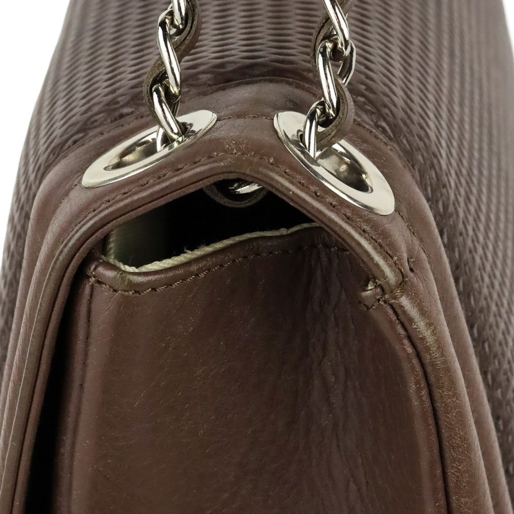Valentino by Mario Valentino Brown Perforated Quilted Leather Alice Shoulder Bag