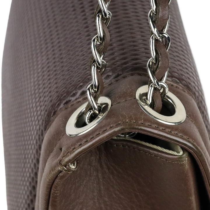 Valentino by Mario Valentino Brown Perforated Quilted Leather Alice Shoulder Bag