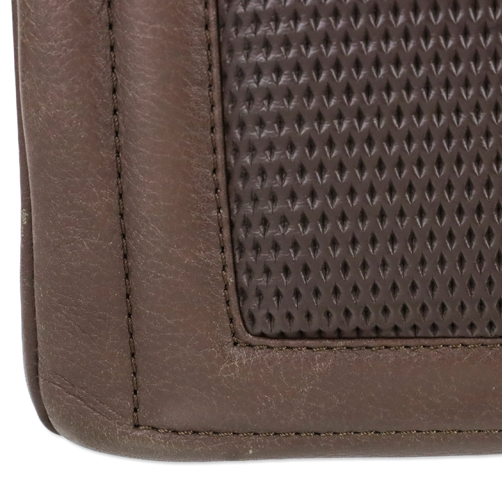 Valentino by Mario Valentino Brown Perforated Quilted Leather Alice Shoulder Bag