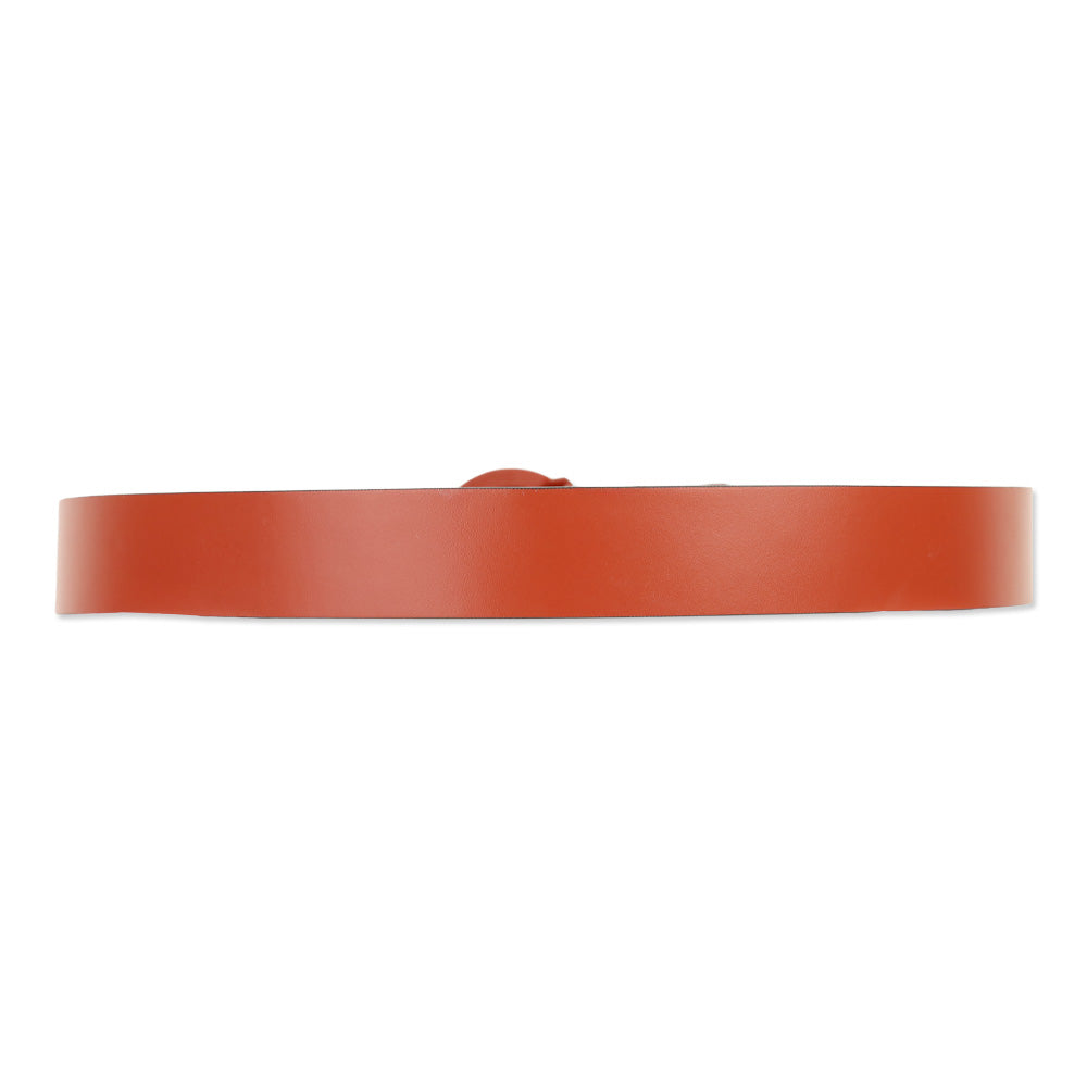Valentino by Mario Valentino Cinnamon Slim Logo Leather Belt