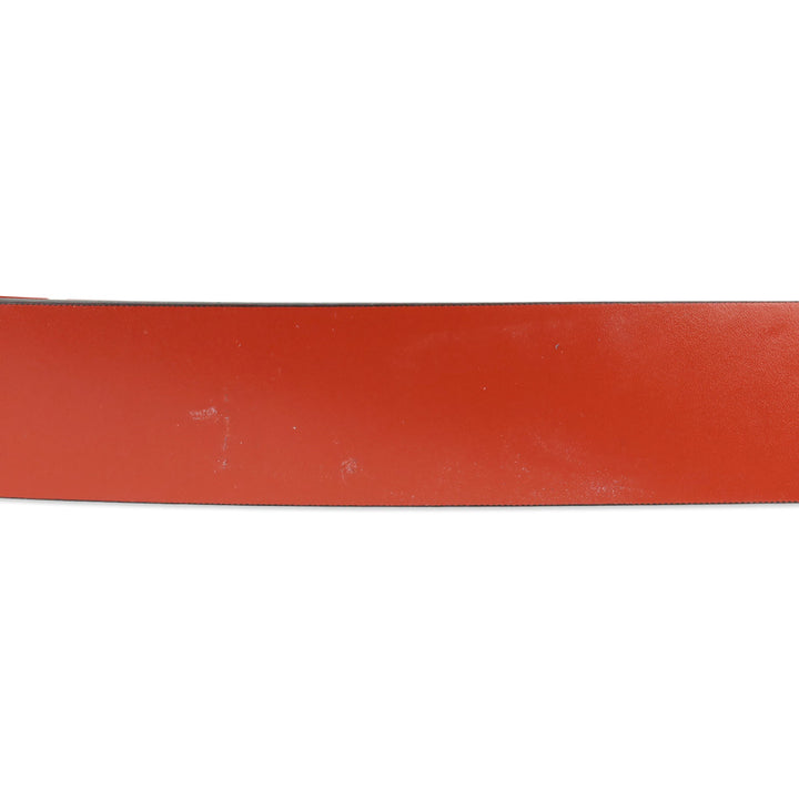 Valentino by Mario Valentino Cinnamon Slim Logo Leather Belt