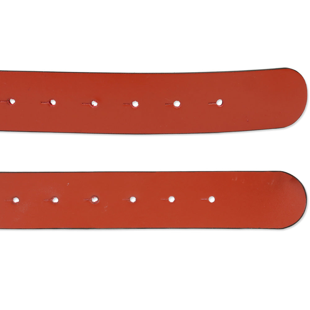 Valentino by Mario Valentino Cinnamon Slim Logo Leather Belt