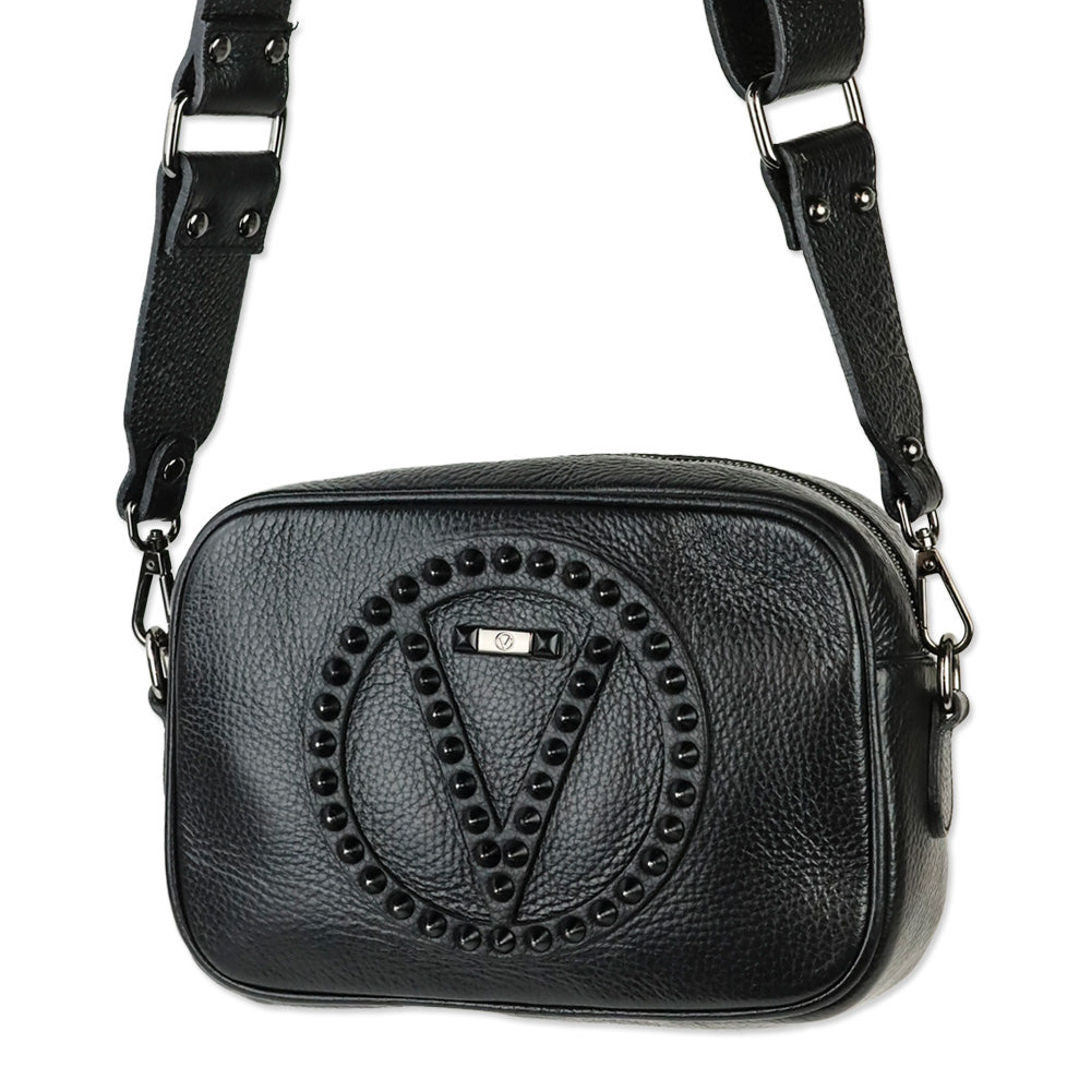 Valentino by Mario Valentino Mia Stud Leather Camera Crossbody Bag