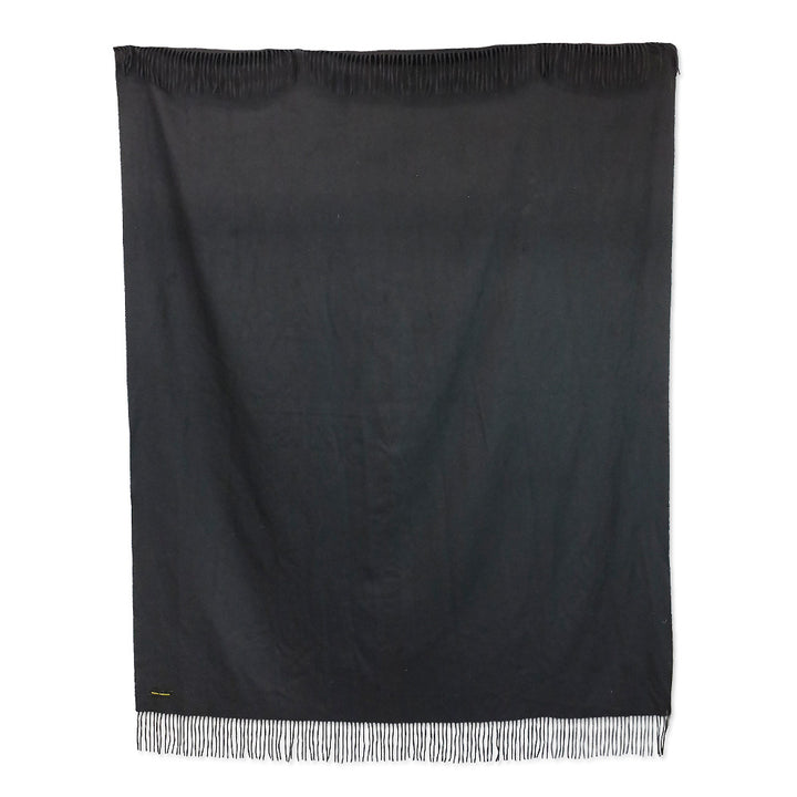 Velanio Cashmere Black Fringe Shawl Scarf