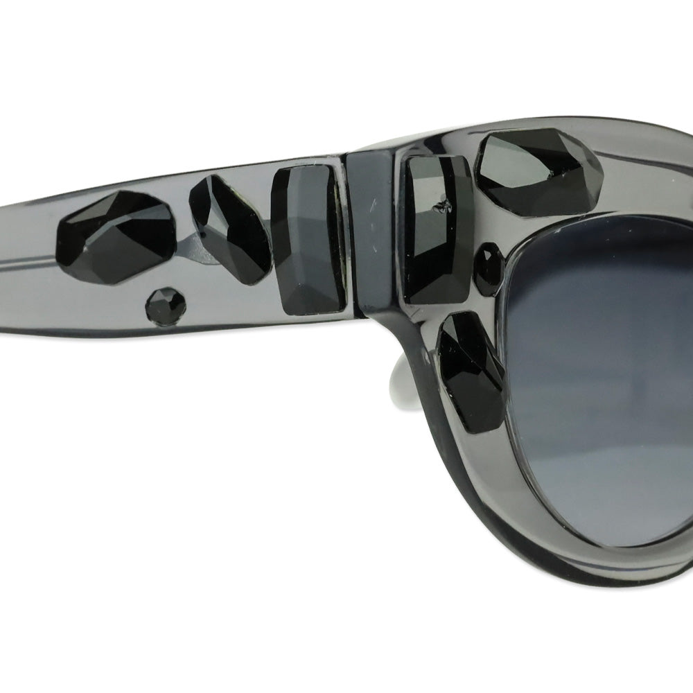 Vera Wang Black Crystal Lido SM Cat-Eye Sunglasses