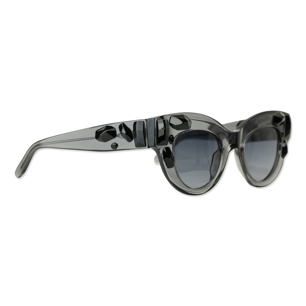 Vera Wang Black Crystal Lido SM Cat-Eye Sunglasses