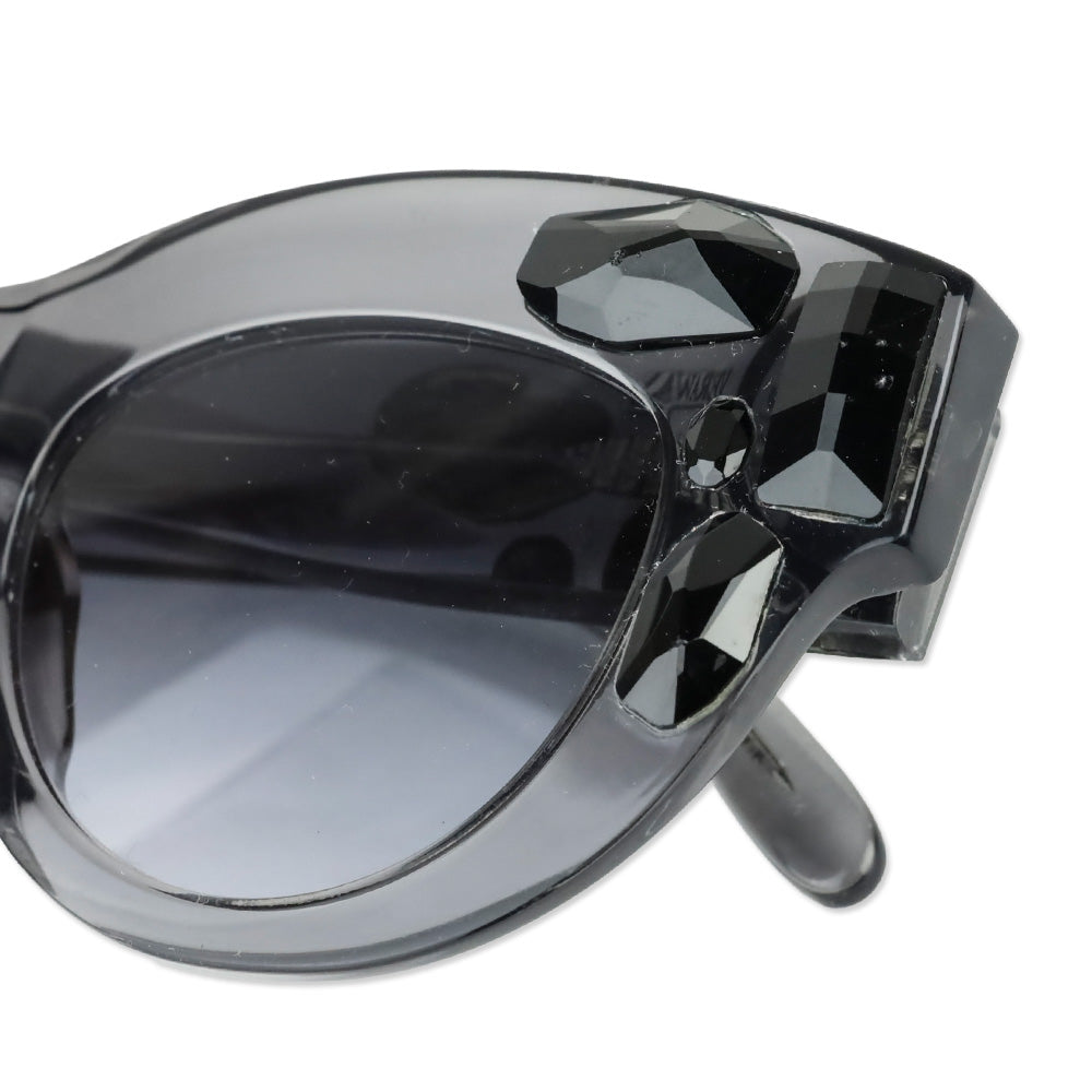 Vera Wang Black Crystal Lido SM Cat-Eye Sunglasses