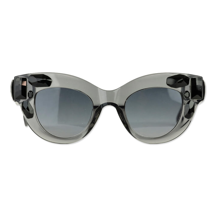 Vera Wang Black Crystal Lido SM Cat-Eye Sunglasses