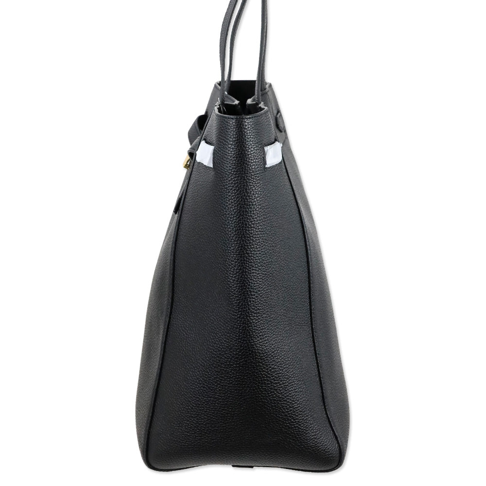 Veronica Beard Black Leather Dash Tote