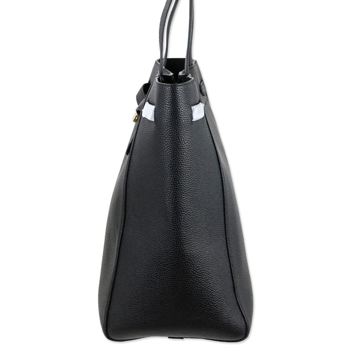 Veronica Beard Black Leather Dash Tote