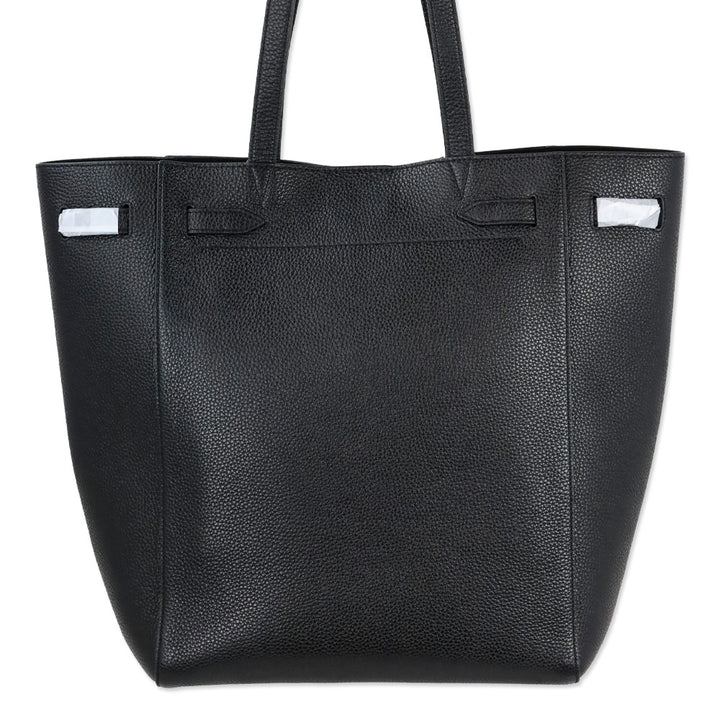 Veronica Beard Black Leather Dash Tote