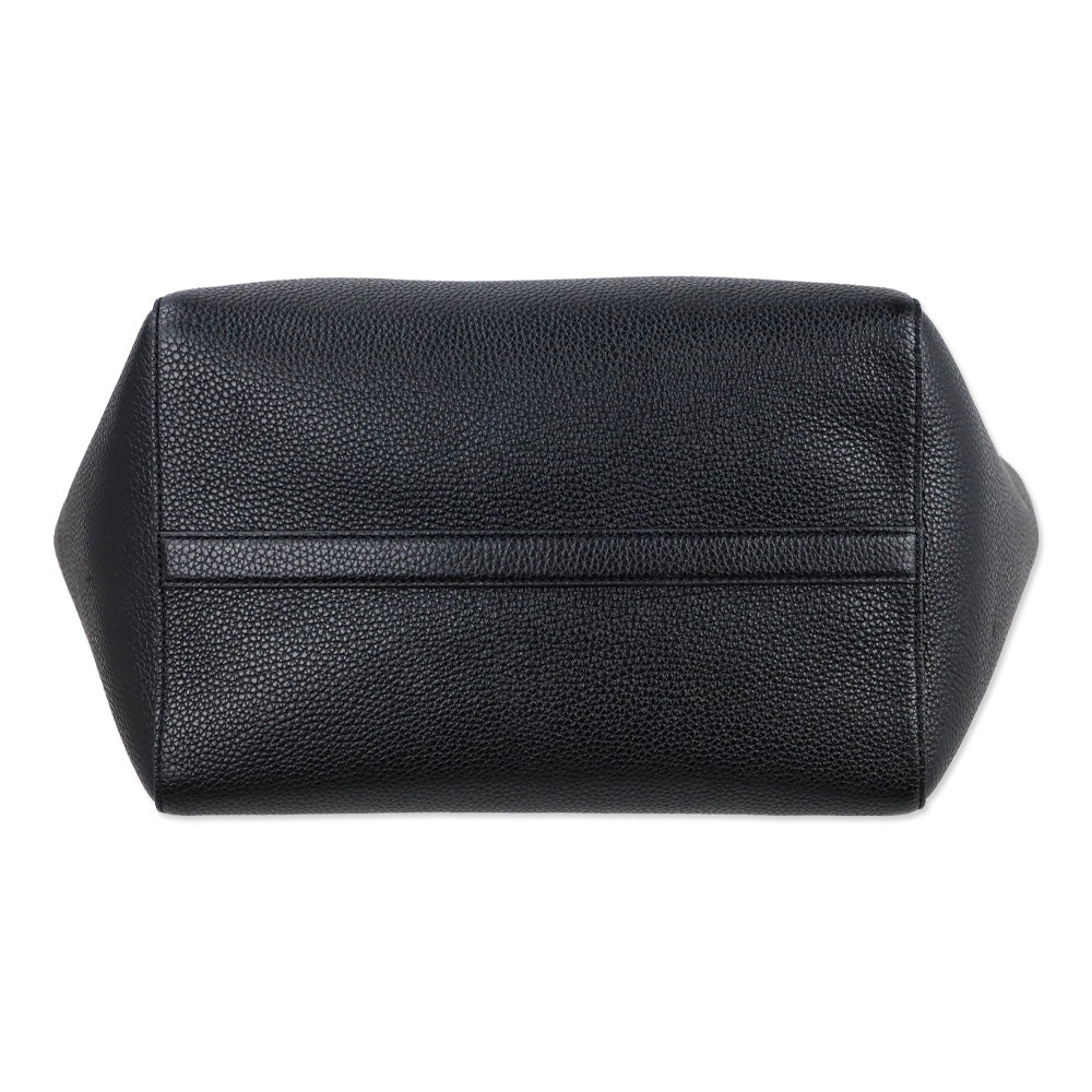 Veronica Beard Black Leather Dash Tote