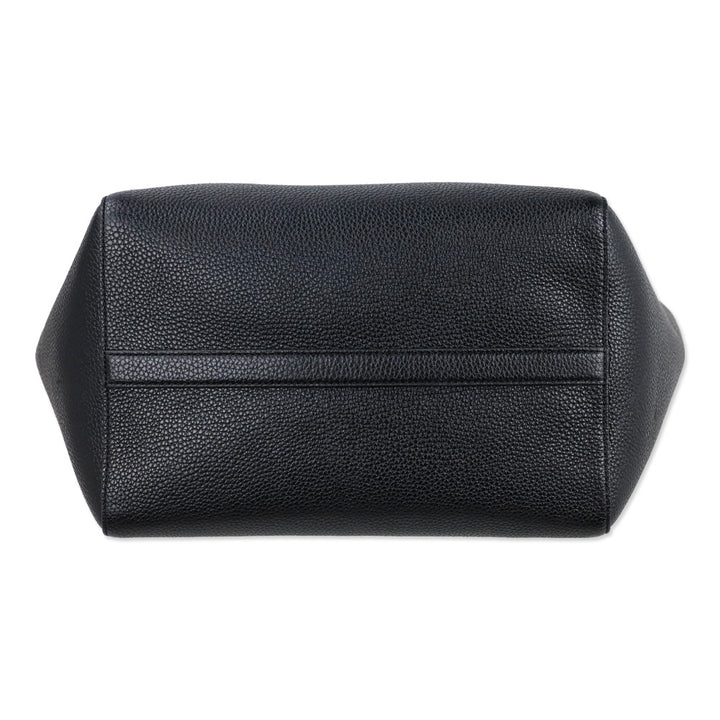 Veronica Beard Black Leather Dash Tote