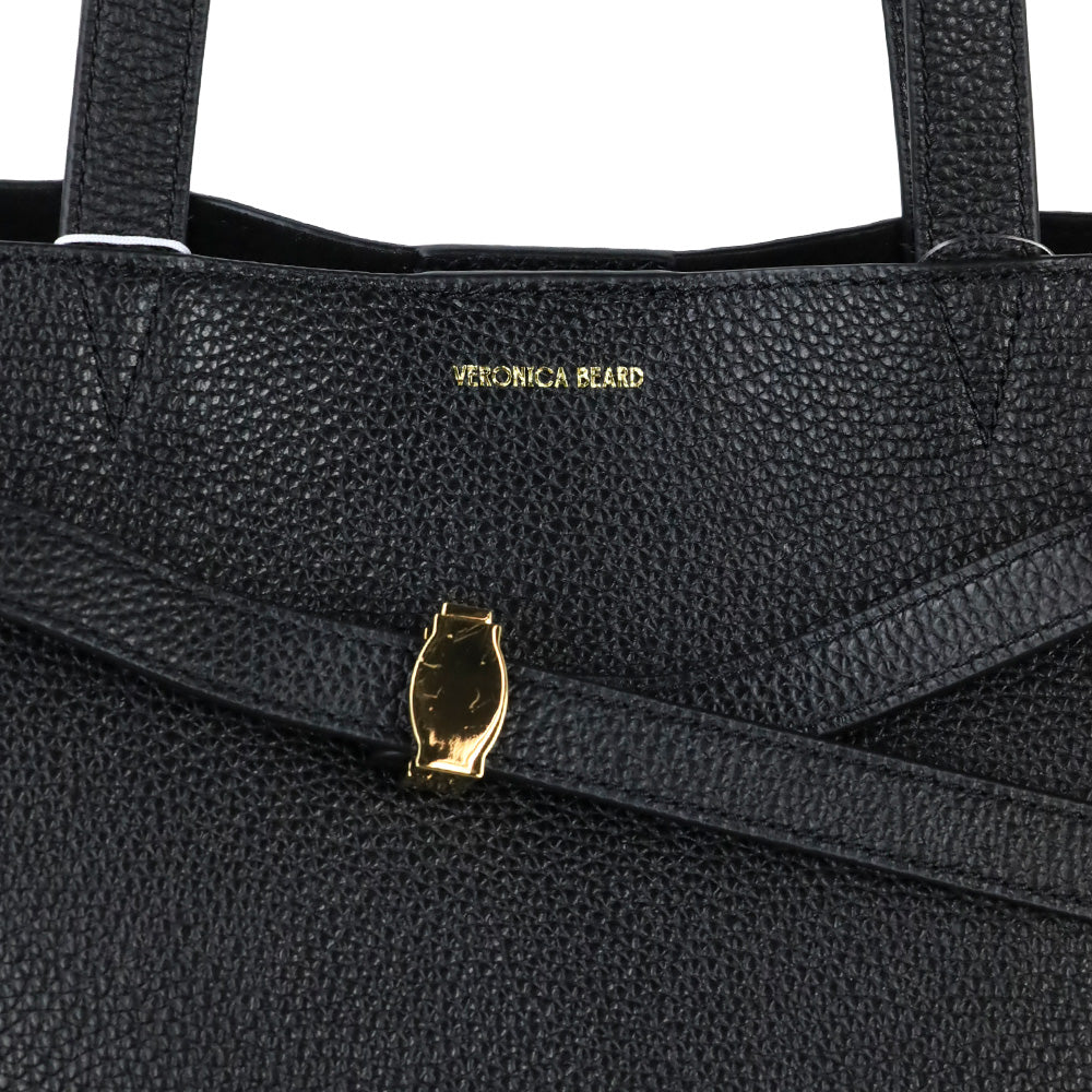 Veronica Beard Black Leather Dash Tote
