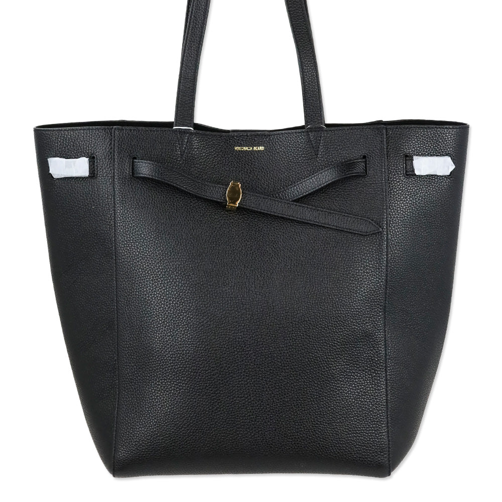 Veronica Beard Black Leather Dash Tote