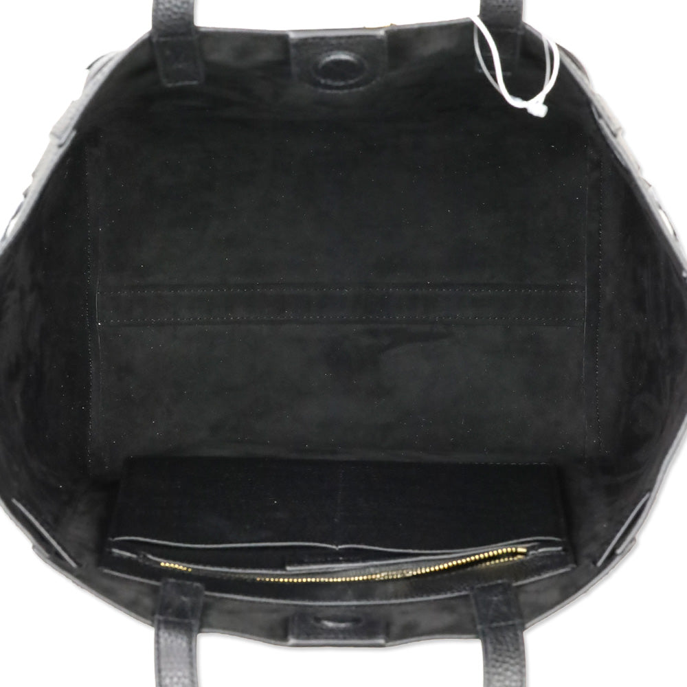 Veronica Beard Black Leather Dash Tote