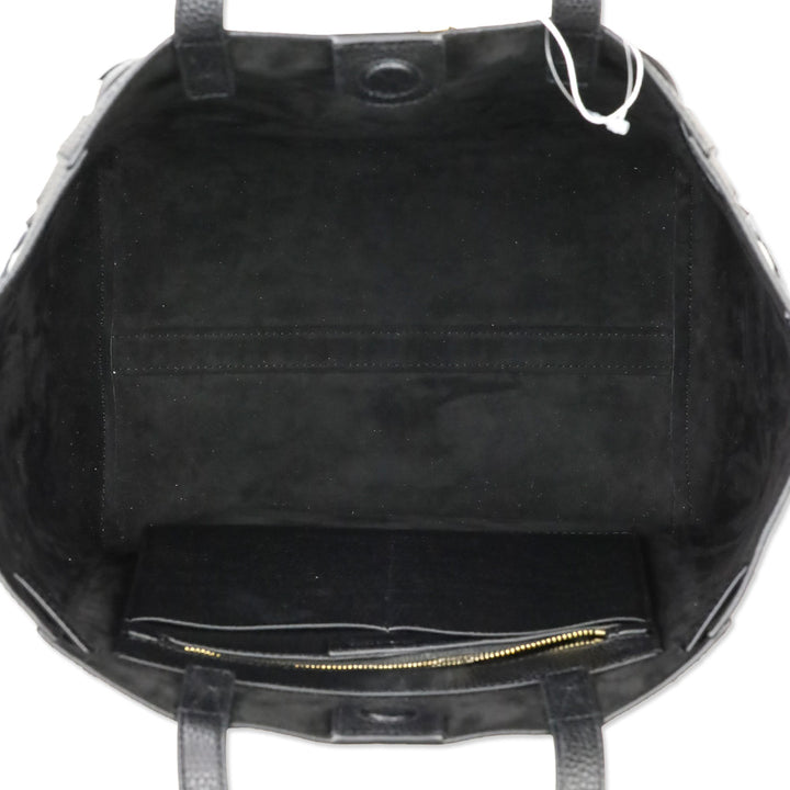 Veronica Beard Black Leather Dash Tote