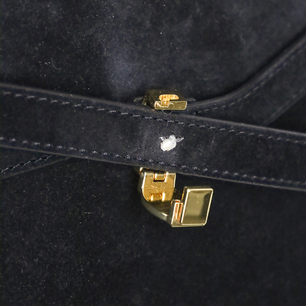 Veronica Beard Black Suede Top-Handle Dash Bag