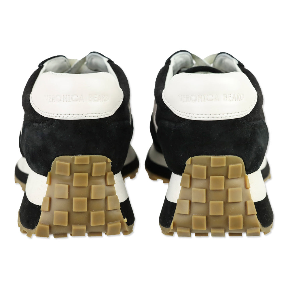 Veronica Beard Black Suede Valentina Low-Top Sneakers