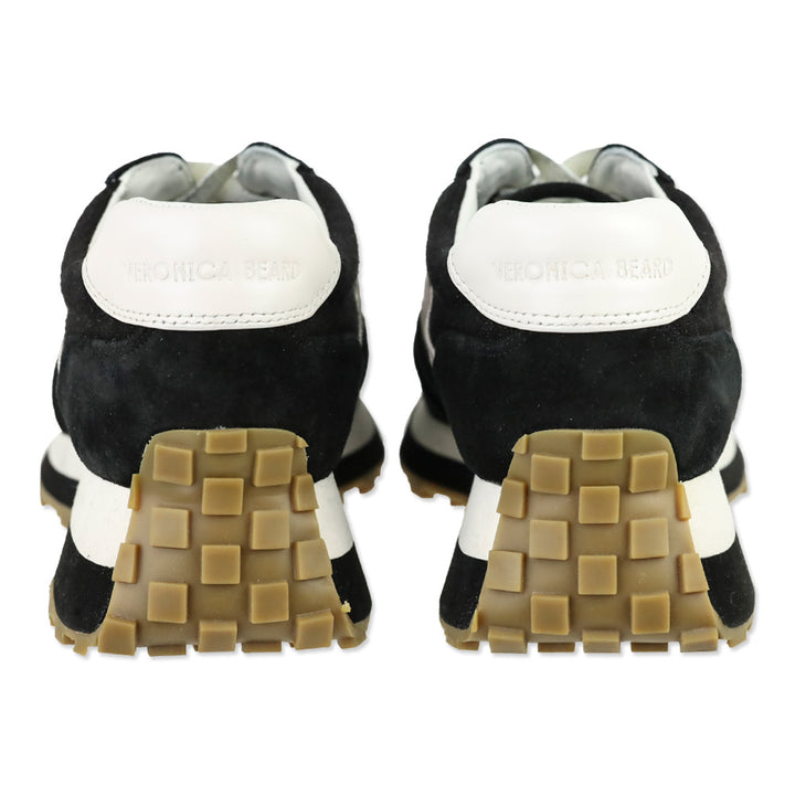 Veronica Beard Black Suede Valentina Low-Top Sneakers