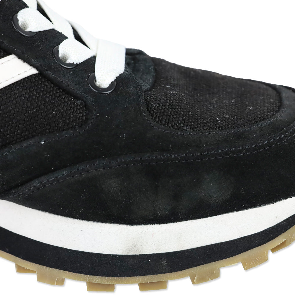 Veronica Beard Black Suede Valentina Low-Top Sneakers