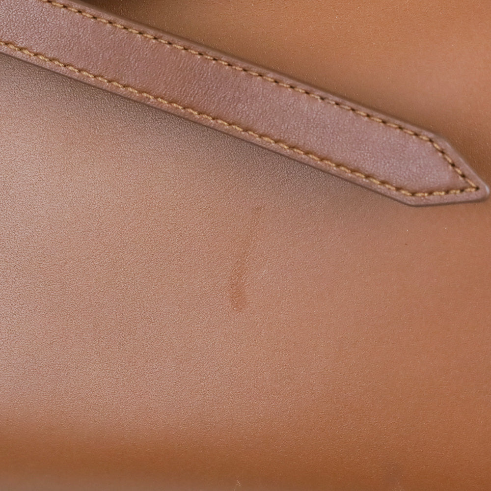 Veronica Beard Burnished Hazelwood Leather Top-Handle Dash Bag