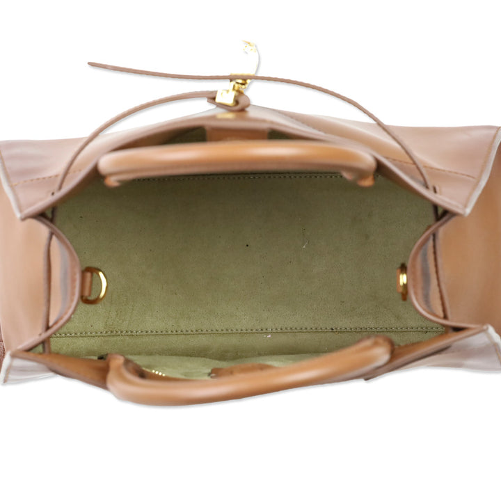 Veronica Beard Burnished Hazelwood Leather Top-Handle Dash Bag