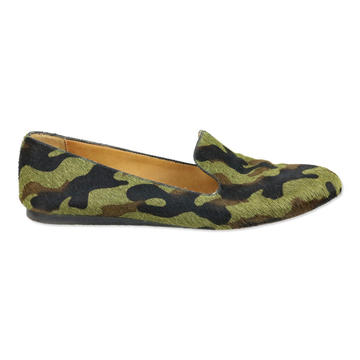 Veronica Beard Camo Griffin Pony Hair Loafers