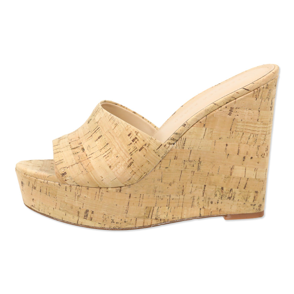 Veronica Beard Dali Natural Cork Wedge Slide Sandal