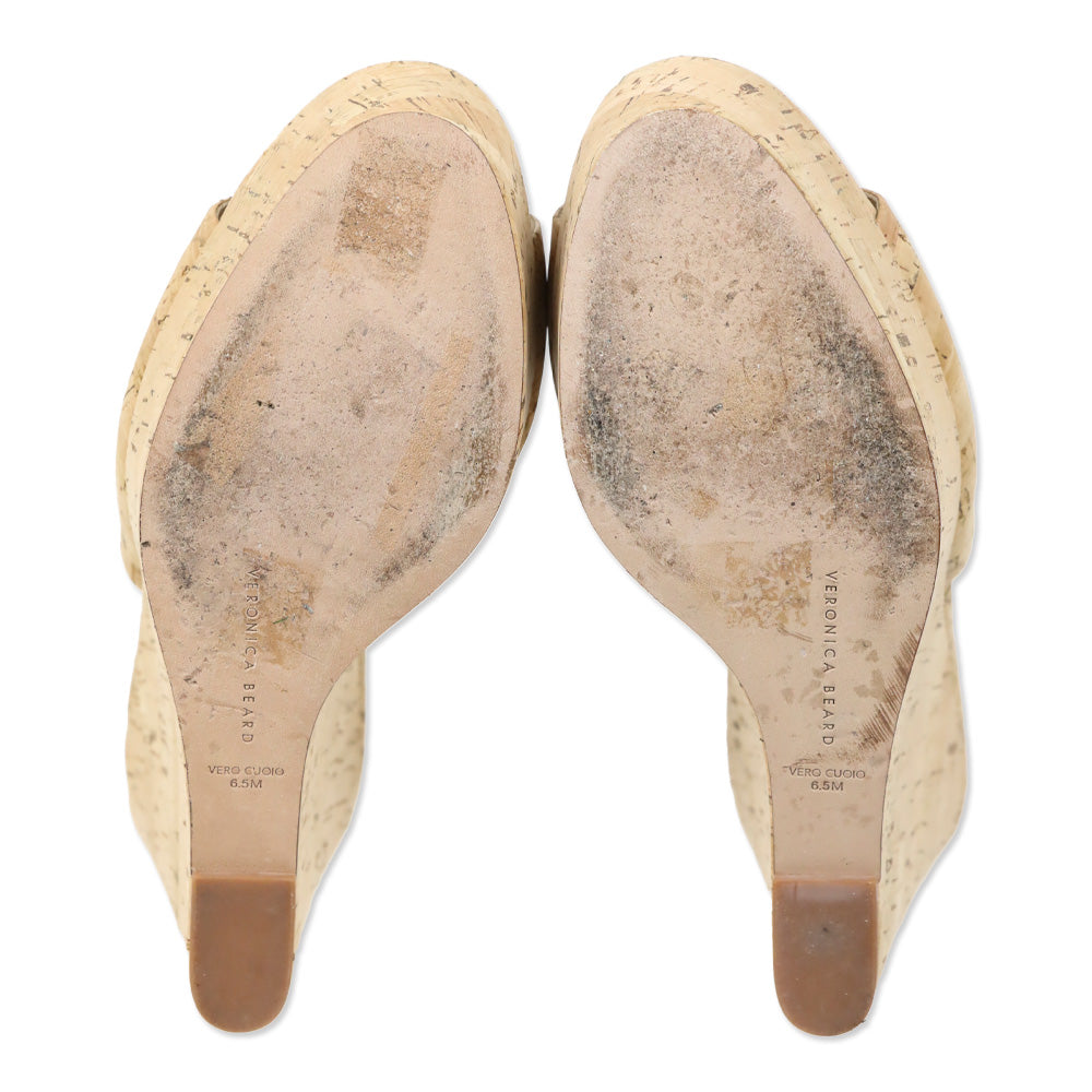 Veronica Beard Dali Natural Cork Wedge Slide Sandal