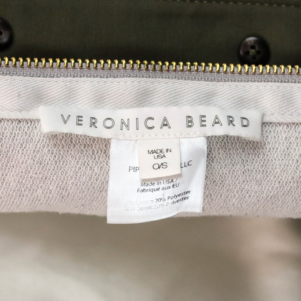 Veronica Beard Green Stretch Cotton Two-Button Blazer with Grey Hoodie Dickey