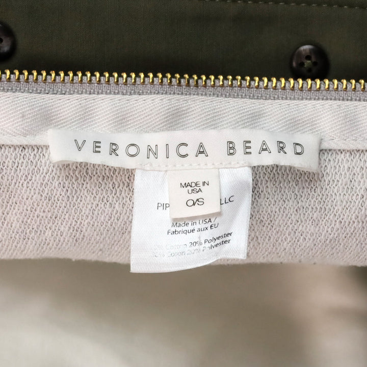 Veronica Beard Green Stretch Cotton Two-Button Blazer with Grey Hoodie Dickey