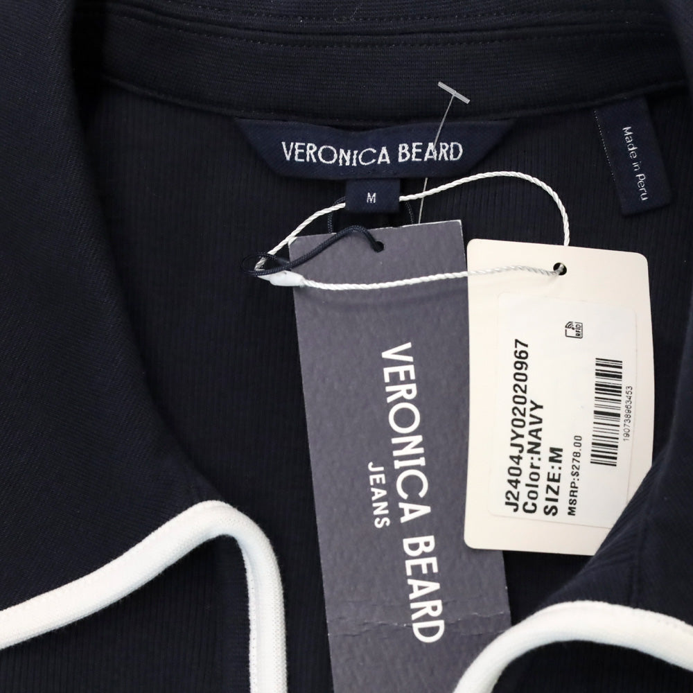 Veronica Beard Navy Darien Polo Midi Dress