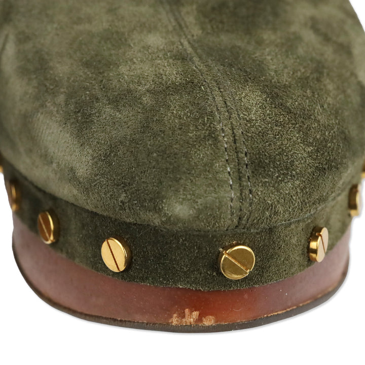Veronica Beard Olive Green Suede Giles Clog