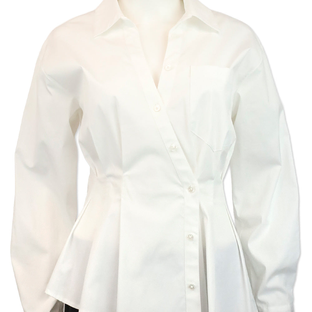 Veronica Beard Rosamund Asymmetric Button-Down Shirt