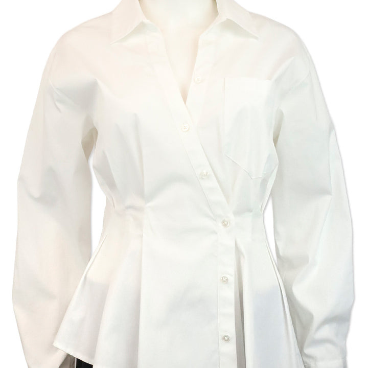 Veronica Beard Rosamund Asymmetric Button-Down Shirt