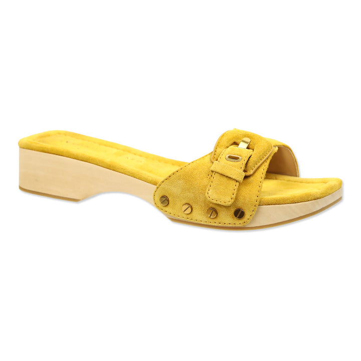 Veronica Beard Saffron Suede Davina Buckle Slide Sandal